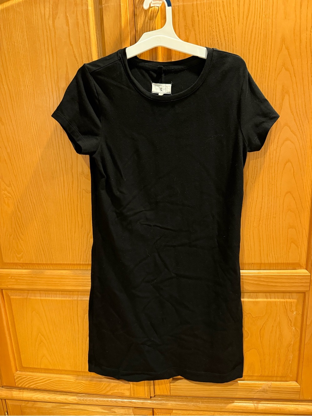 Lou & Grey Black Short Sleeve T-Shirt Dress Size X Small